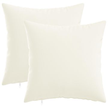 Federa 2 pz HEERLEN Bianco 45 x 45 cm Tessuto