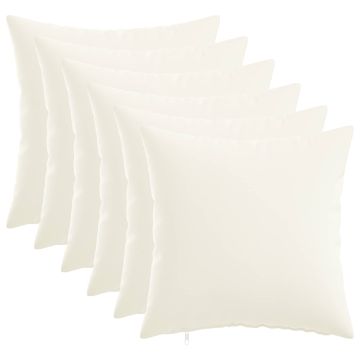 Federa 6 pz HEERLEN Bianco 45 x 45 cm Tessuto