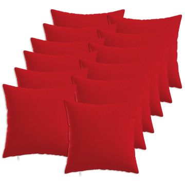 Federa 12 pz HEERLEN Rosso 45 x 45 cm Tessuto