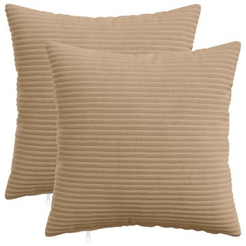 Federa 2 pcs HEERLEN Marrone 45 x 45 cm corduroy