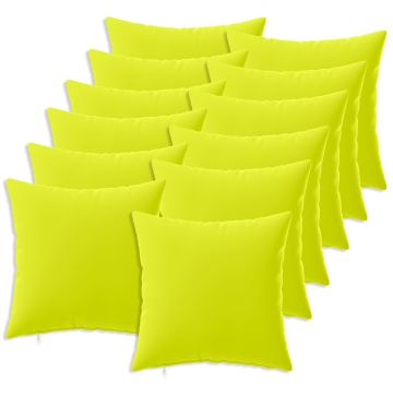 Federa 12 pcs HEERLEN Verde brillante. 45 x 45 cm Poliestere