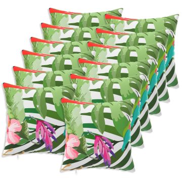 Federa 12 pcs HEERLEN Nero 45 x 45 cm Poliestere
