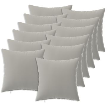 Federa 12 pcs HEERLEN Grigio 45 x 45 cm Poliestere