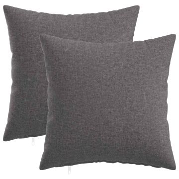 Federa 2 pz HEERLEN Grigio Chiaro 50 x 50 cm Tessuto