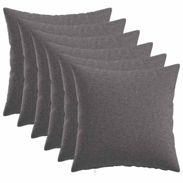 Federa 6 pz HEERLEN Grigio Chiaro 50 x 50 cm Tessuto