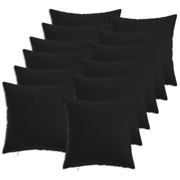 Federa 12 pz HEERLEN Nero 50 x 50 cm Tessuto