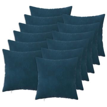 Federa 12 pcs HEERLEN Blu 50 x 50 cm Velluto