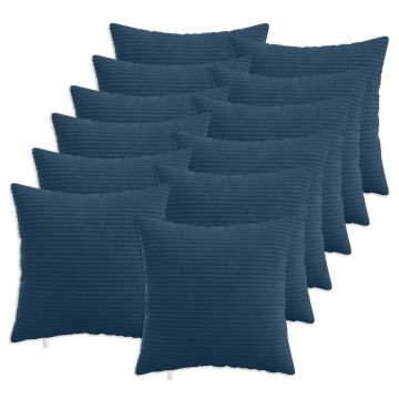 Federa 12 pcs HEERLEN Blu navy 50 x 50 cm corduroy