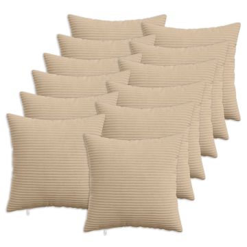 Federa 12 pcs HEERLEN Tortora 50 x 50 cm corduroy