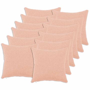 Federa 12 pcs HEERLEN Rosa 50 x 50 cm Bouclé