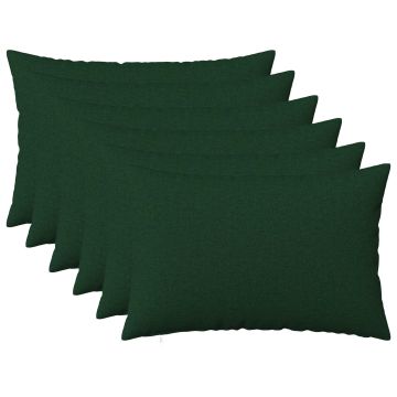 Federa 6 pz HEERLEN Verde Scuro 50 x 70 cm Tessuto