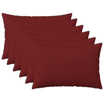 Federa 6 pz HEERLEN Rosso Vino 50 x 70 cm Tessuto