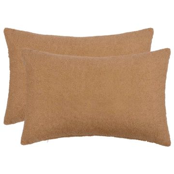 Federa 2 pcs HEERLEN Beige 50 x 70 cm Bouclé