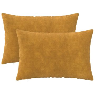 Federa 2 pcs HEERLEN Giallo 50 x 70 cm Fleece in microfibra