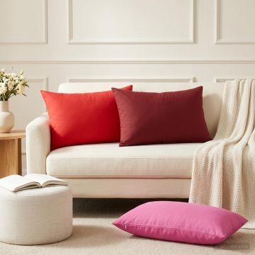 Federa 6 pcs HEERLEN Rosso 50 x 70 cm Poliestere