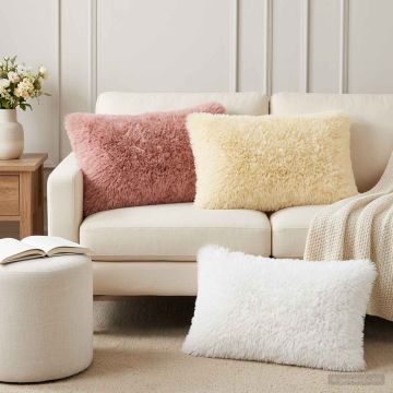 Federa 6 pcs HEERLEN Bianco 50 x 70 cm Fleece PV