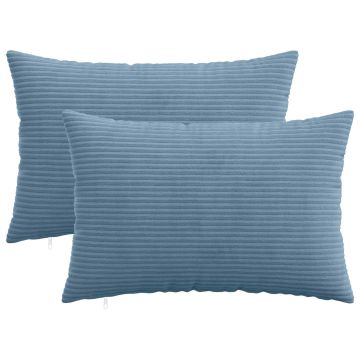 Federa 2 pcs HEERLEN Blu 50 x 75 cm corduroy