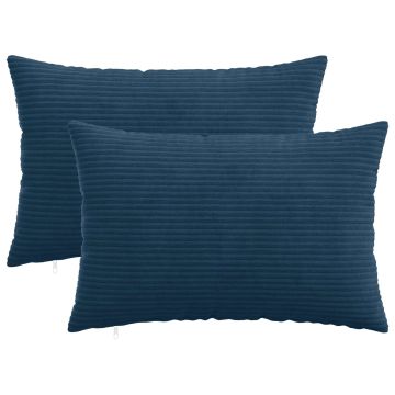 Federa 2 pcs HEERLEN Blu navy 50 x 75 cm corduroy