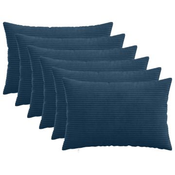 Federa 6 pcs HEERLEN Blu navy 50 x 75 cm corduroy
