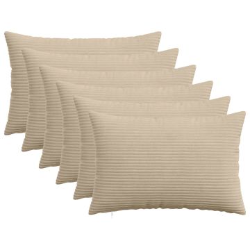 Federa 6 pcs HEERLEN Tortora 50 x 75 cm corduroy