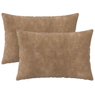 Federa 2 pcs HEERLEN Tortora 50 x 75 cm Fleece in microfibra