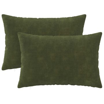 Federa 2 pcs HEERLEN Verde 50 x 75 cm Fleece in microfibra