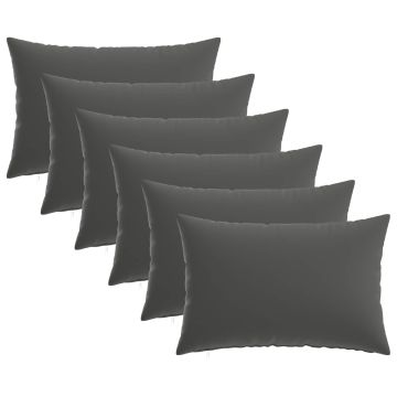 Federa 6 pcs HEERLEN Antracite 50 x 75 cm Poliestere
