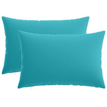 Federa 2 pcs HEERLEN Turchese 50 x 75 cm Poliestere