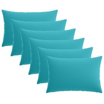 Federa 6 pcs HEERLEN Turchese 50 x 75 cm Poliestere