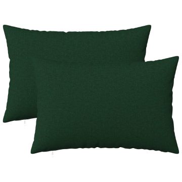 Federa 2 pz HEERLEN Verde Scuro 50 x 80 cm Tessuto