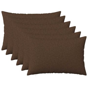 Federa 6 pz HEERLEN Marrone 50 x 80 cm Tessuto