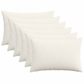 Federa 6 pcs HEERLEN Crema 50 x 80 cm corduroy