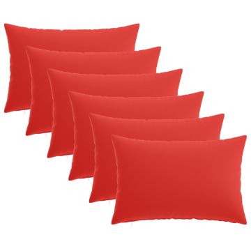 Federa 6 pcs HEERLEN Rosso 50 x 80 cm Poliestere