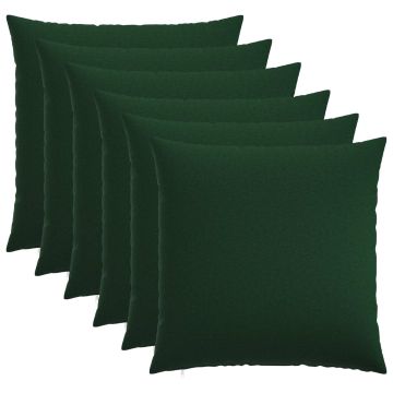 Federa 6 pz HEERLEN Verde Scuro 55 x 55 cm Tessuto