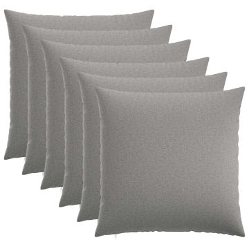 Federa 6 pz HEERLEN Grigio Nuvola 55 x 55 cm Tessuto