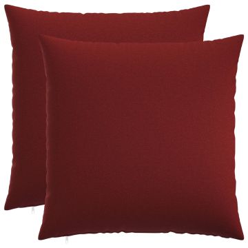 Federa 2 pz HEERLEN Rosso Vino 55 x 55 cm Tessuto