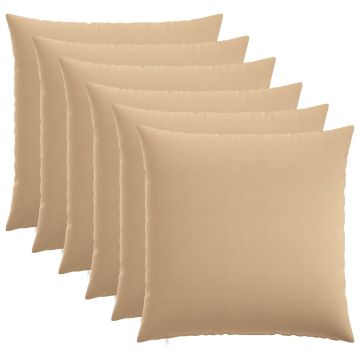 Federa 6 pz HEERLEN Crema 55 x 55 cm Tessuto