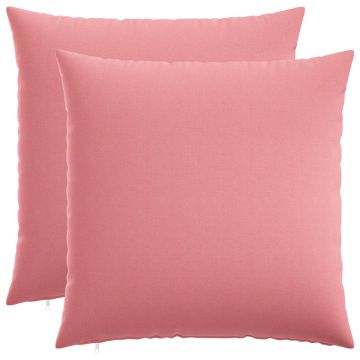 Federa 2 pz HEERLEN Rosa 55 x 55 cm Tessuto