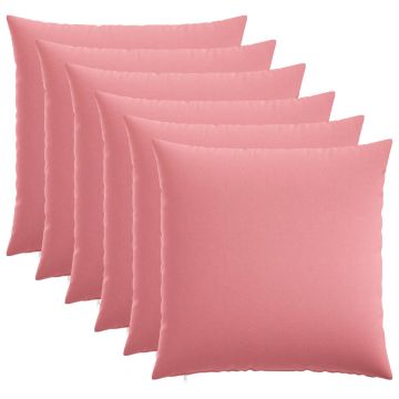 Federa 6 pz HEERLEN Rosa 55 x 55 cm Tessuto