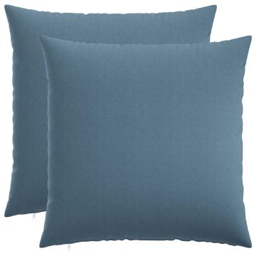 Federa 2 pz HEERLEN Blu jeans 55 x 55 cm Tessuto