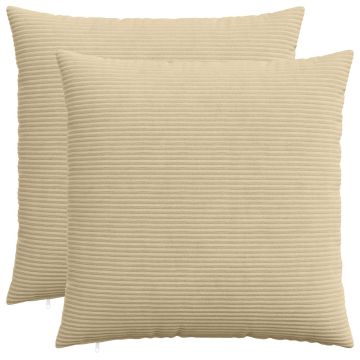 Federa 2 pcs HEERLEN Verde Grigio 55 x 55 cm corduroy