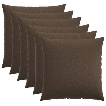 Federa 6 pz HEERLEN Tortora 60 x 60 cm Tessuto