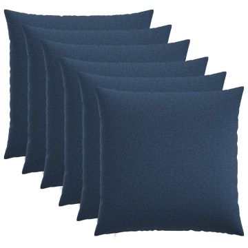Federa 6 pz HEERLEN Blu 60 x 60 cm Tessuto