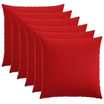 Federa 6 pz HEERLEN Rosso 60 x 60 cm Tessuto