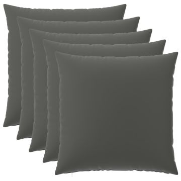 Federa 6 pcs HEERLEN Antracite 60 x 60 cm Poliestere