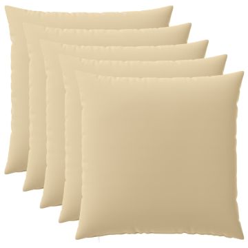 Federa 6 pcs HEERLEN Beige 60 x 60 cm Poliestere