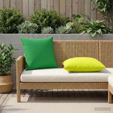 Federa 2 pcs HEERLEN Verde brillante. 60 x 60 cm Poliestere