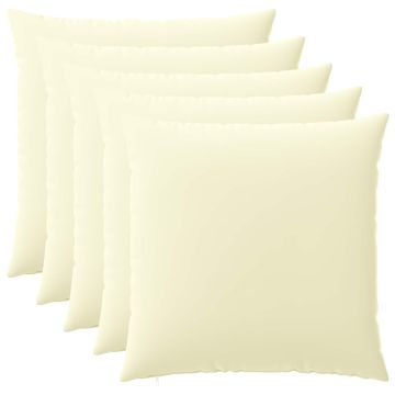 Federa 6 pcs HEERLEN Crema 60 x 60 cm Poliestere