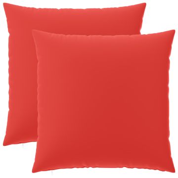 Federa 2 pcs HEERLEN Rosso 60 x 60 cm Poliestere