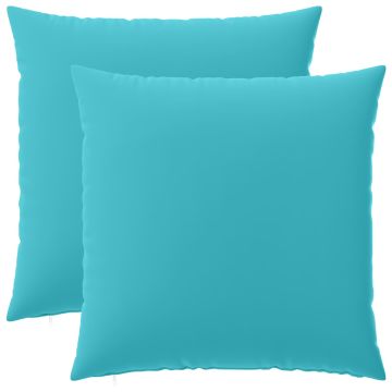 Federa 2 pcs HEERLEN Turchese 60 x 60 cm Poliestere
